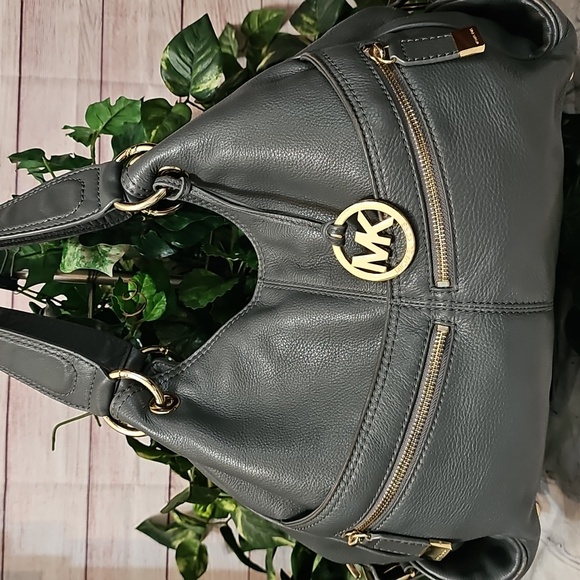 Michael Kors Dark Gray Hobo Bag - Picture 1 of 11